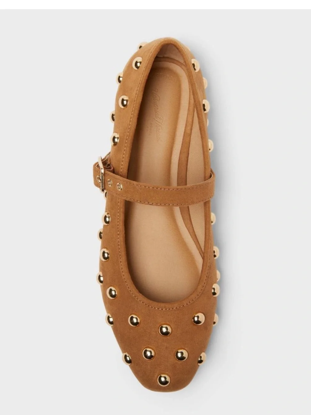 🆕Universal Thread Women’s Cognac Brown “Penny” Studded Mary Jane Flats⭐️⭐️Sz: 11